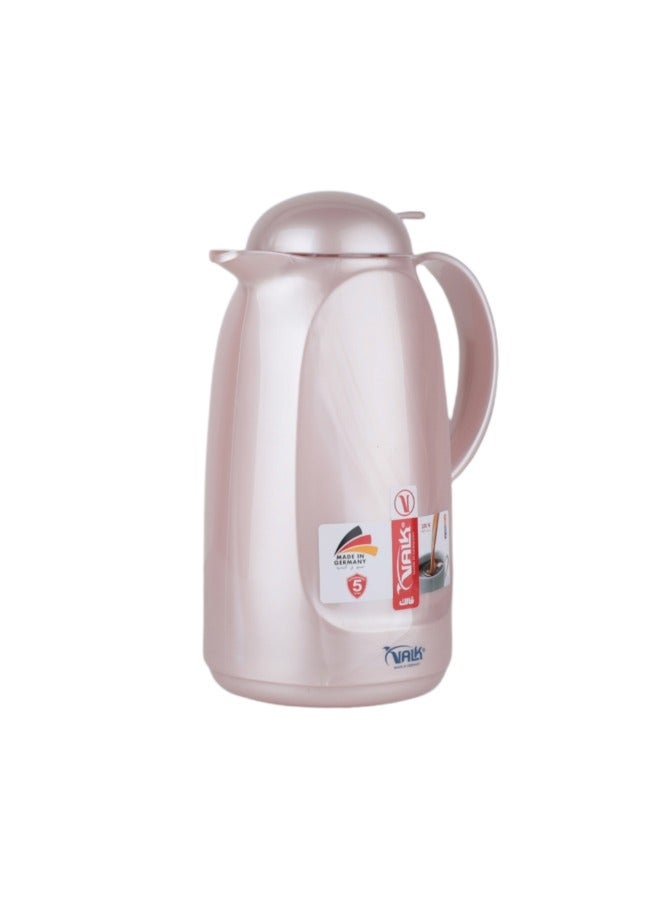 Valk Vacuum Flask With Double Wall Glass 1.0 Liter Wide Mouth With Anti-Leakage Made in Germany - Image 2